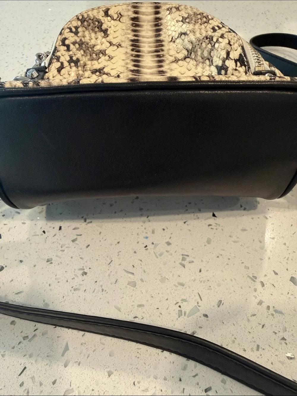 Michael Kors snake embossed leather mini backpack
